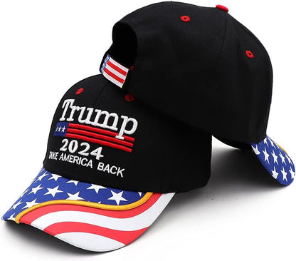 MAGA Hat Trump Hat Donald Trump 2024 Hat Make America Great Again Adjustable Baseball Cap with USA Flag for Women Men