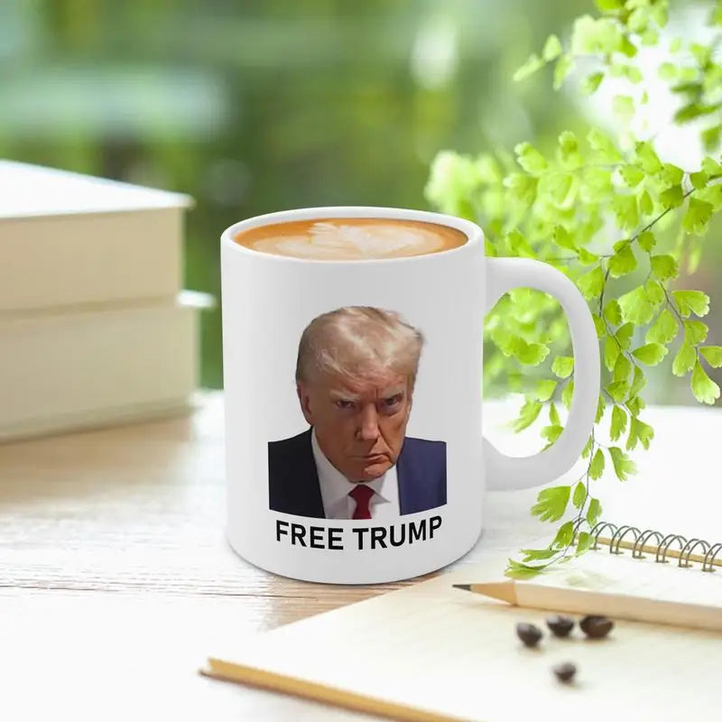 Trump Cup 350Ml Trump Mugshot Cup Ceramic Coffee Mu Trump 2024 Campaign Mug Gift Christmas Drinkware Gifts