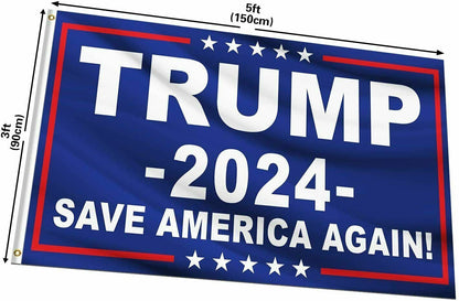 Trump 2024 save America Again Donald MAGA KAG Republican Conservative Flag USA