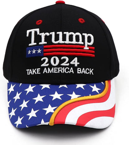 MAGA Hat Trump Hat Donald Trump 2024 Hat Make America Great Again Adjustable Baseball Cap with USA Flag for Women Men