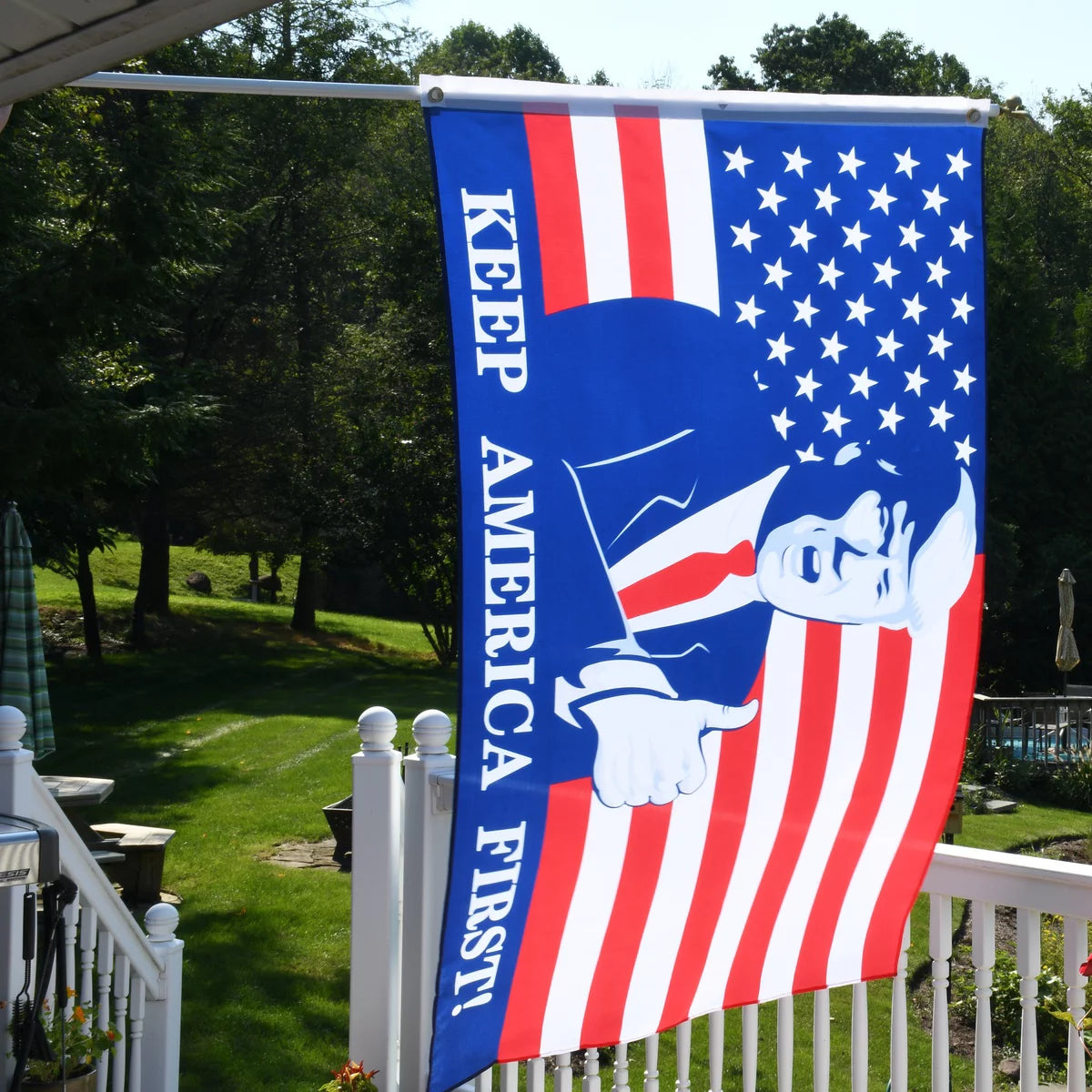 3X5 Keep America First President Donald Trump 2020 Red White Blue Flag 3'X5' American Yard Banner