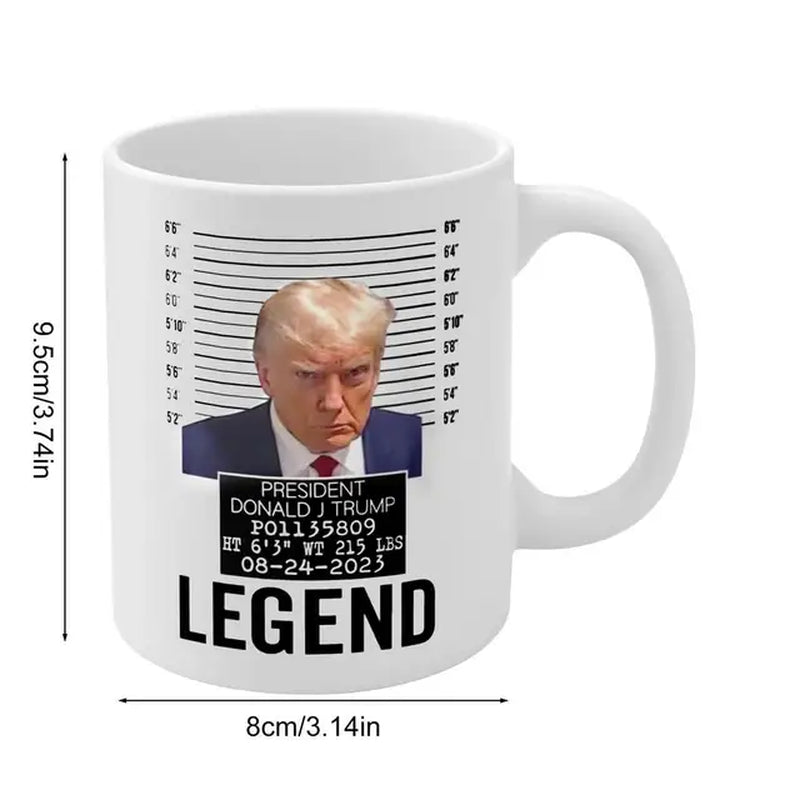 Trump Cup 350Ml Trump Mugshot Cup Ceramic Coffee Mu Trump 2024 Campaign Mug Gift Christmas Drinkware Gifts