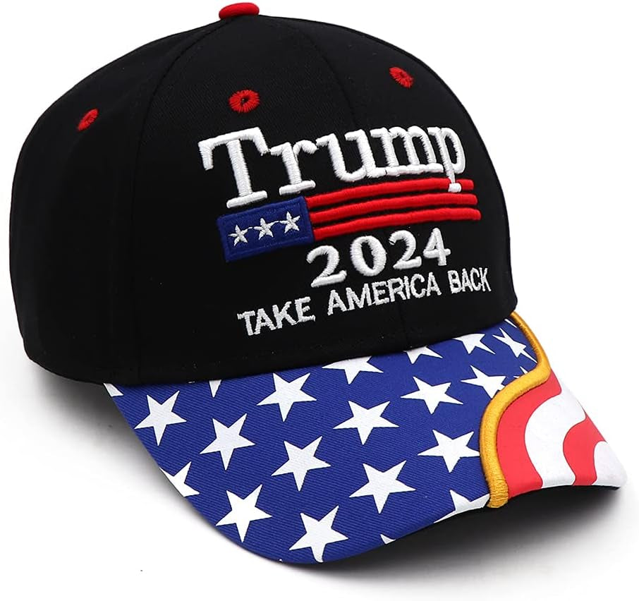 MAGA Hat Trump Hat Donald Trump 2024 Hat Make America Great Again Adjustable Baseball Cap with USA Flag for Women Men