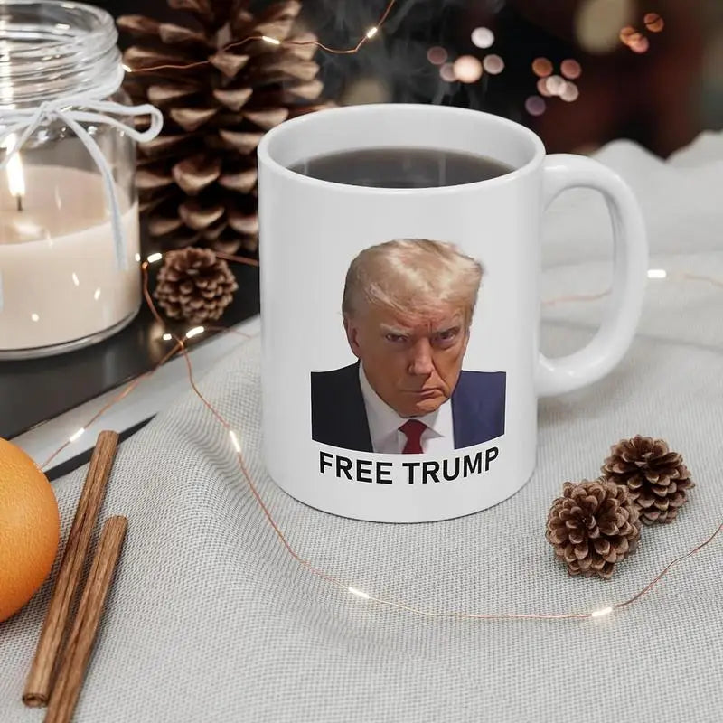 Trump Cup 350Ml Trump Mugshot Cup Ceramic Coffee Mu Trump 2024 Campaign Mug Gift Christmas Drinkware Gifts