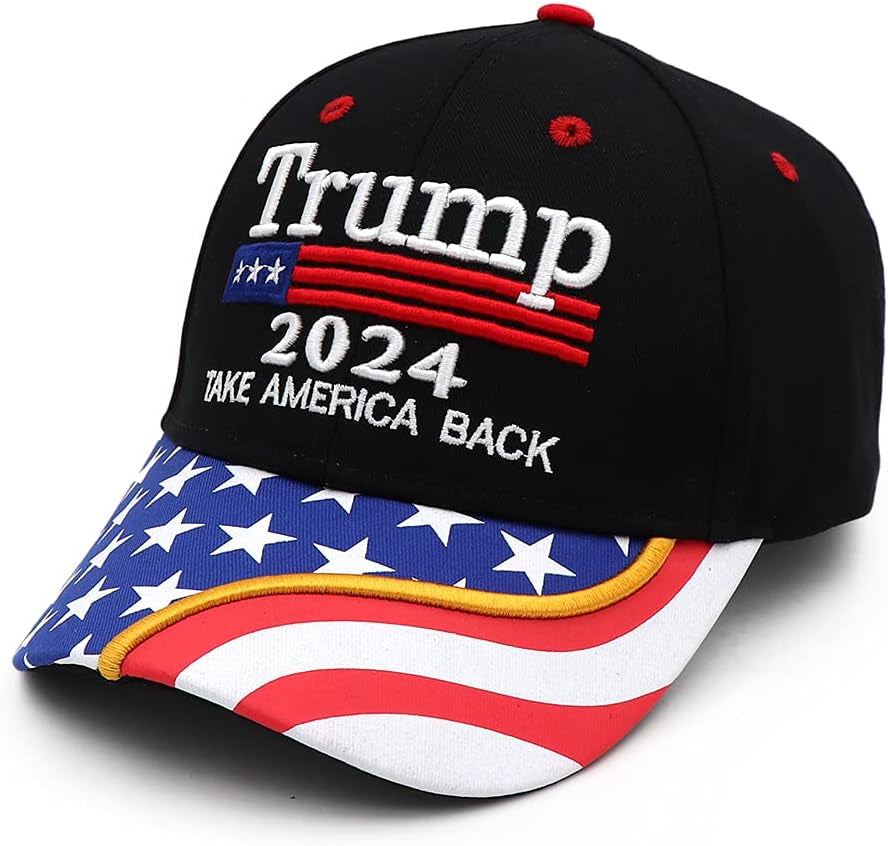 MAGA Hat Trump Hat Donald Trump 2024 Hat Make America Great Again Adjustable Baseball Cap with USA Flag for Women Men